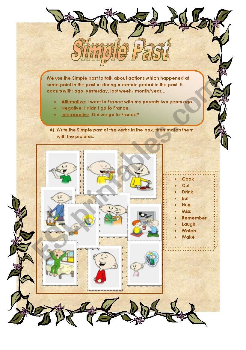 Simple Past worksheet