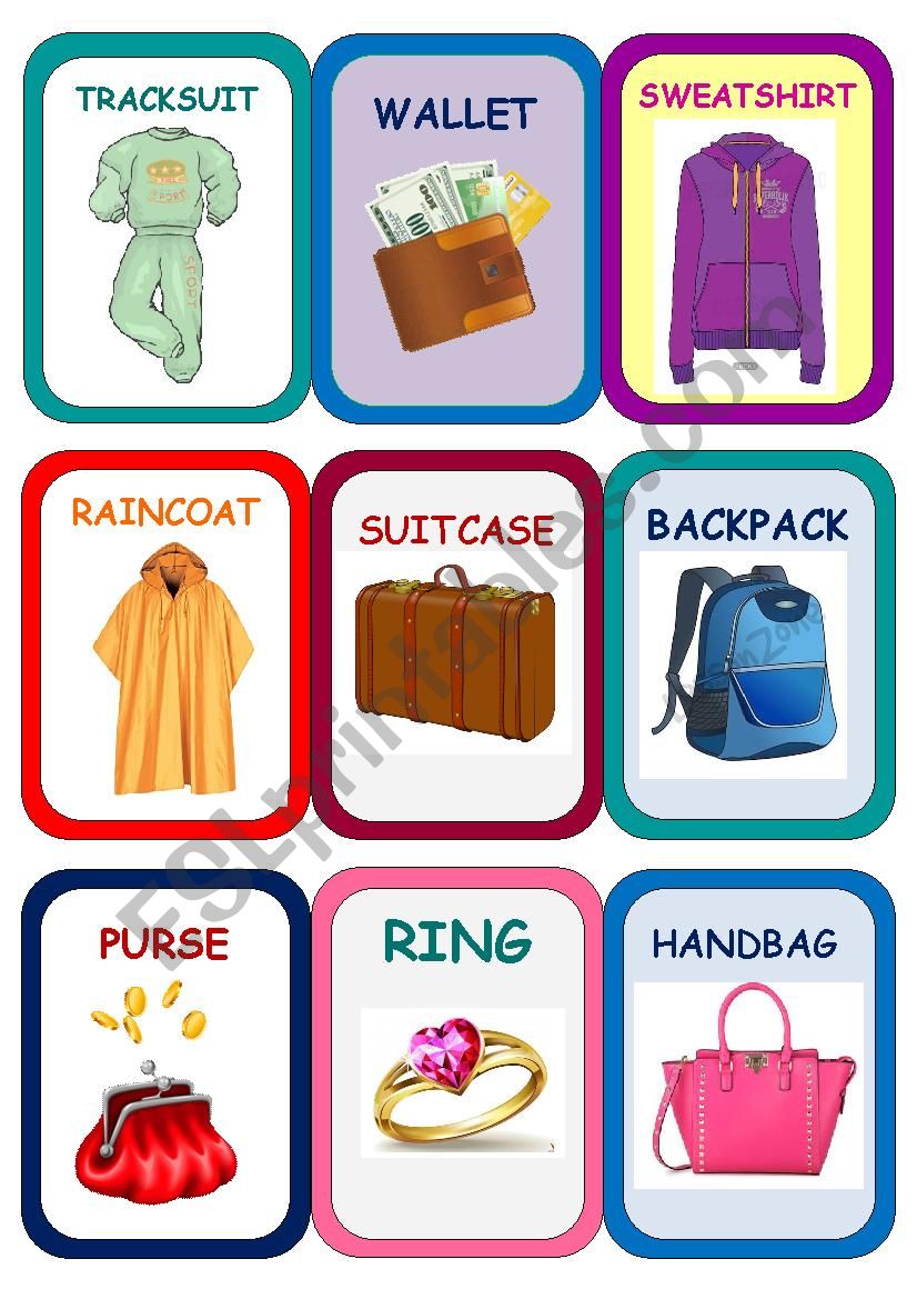 Clothes Super Memory Game 4 worksheet