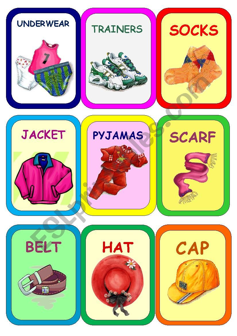 Clothes Super Memory Game 5 worksheet