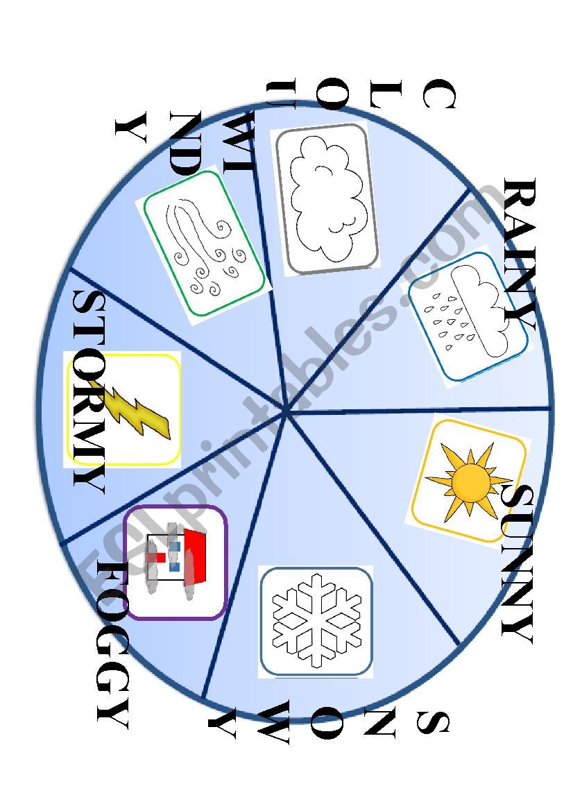 weather spinner worksheet