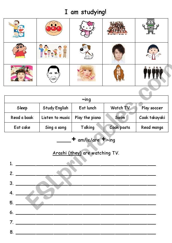 Ing Form Of Verb Worksheets Tpt