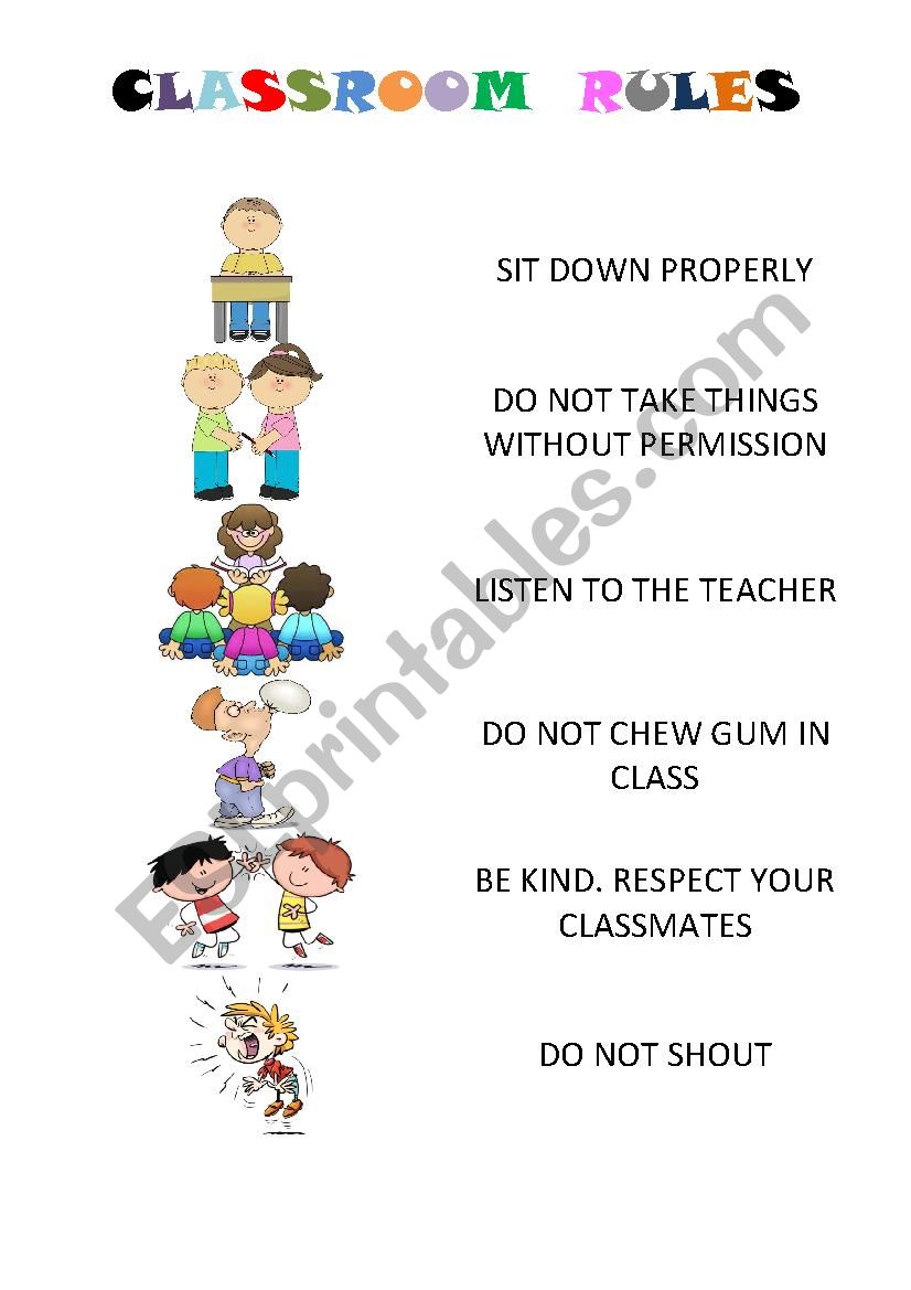 Classroom Rules worksheet