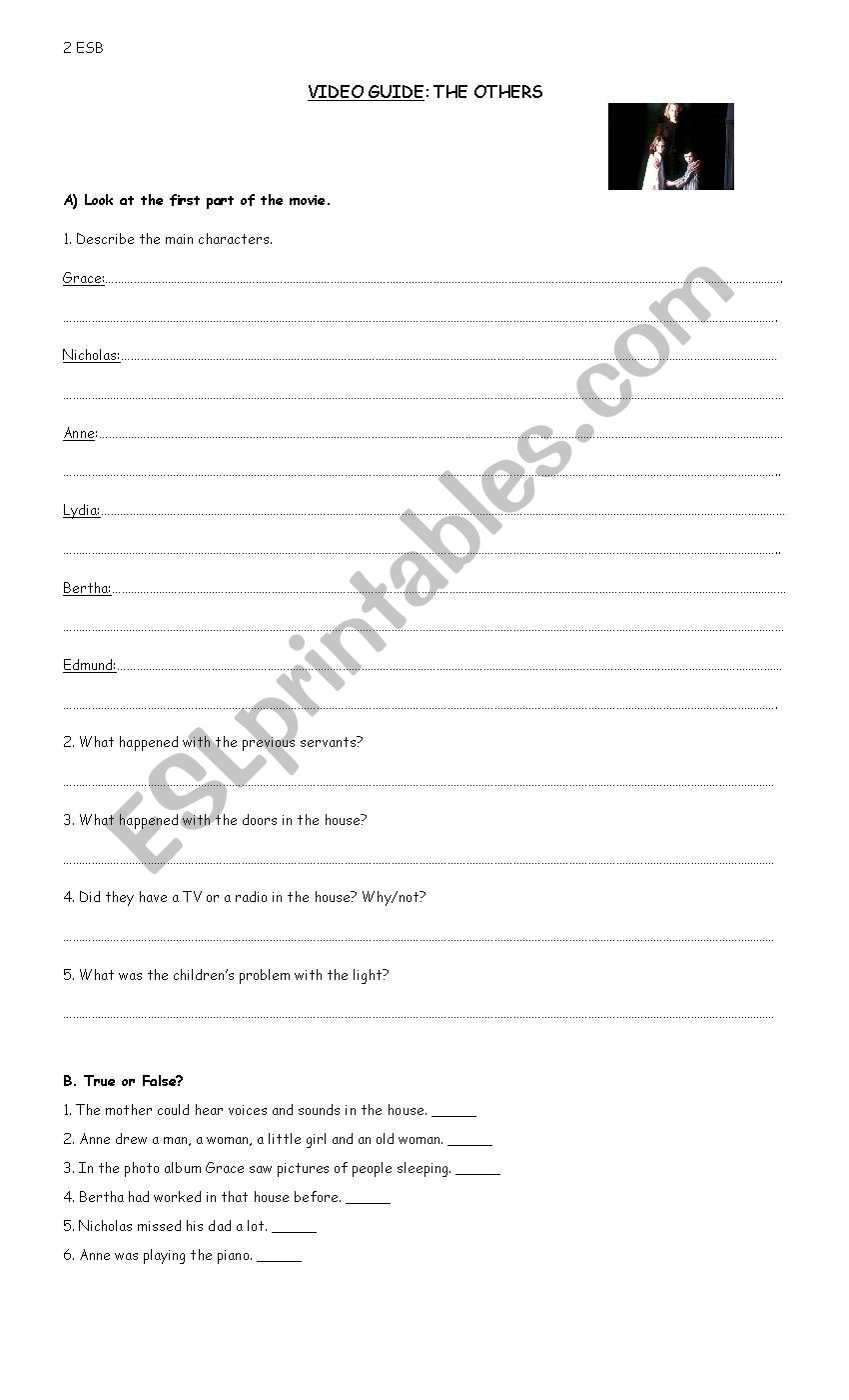 The Others worksheet