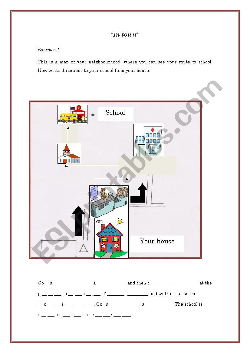 In town worksheet