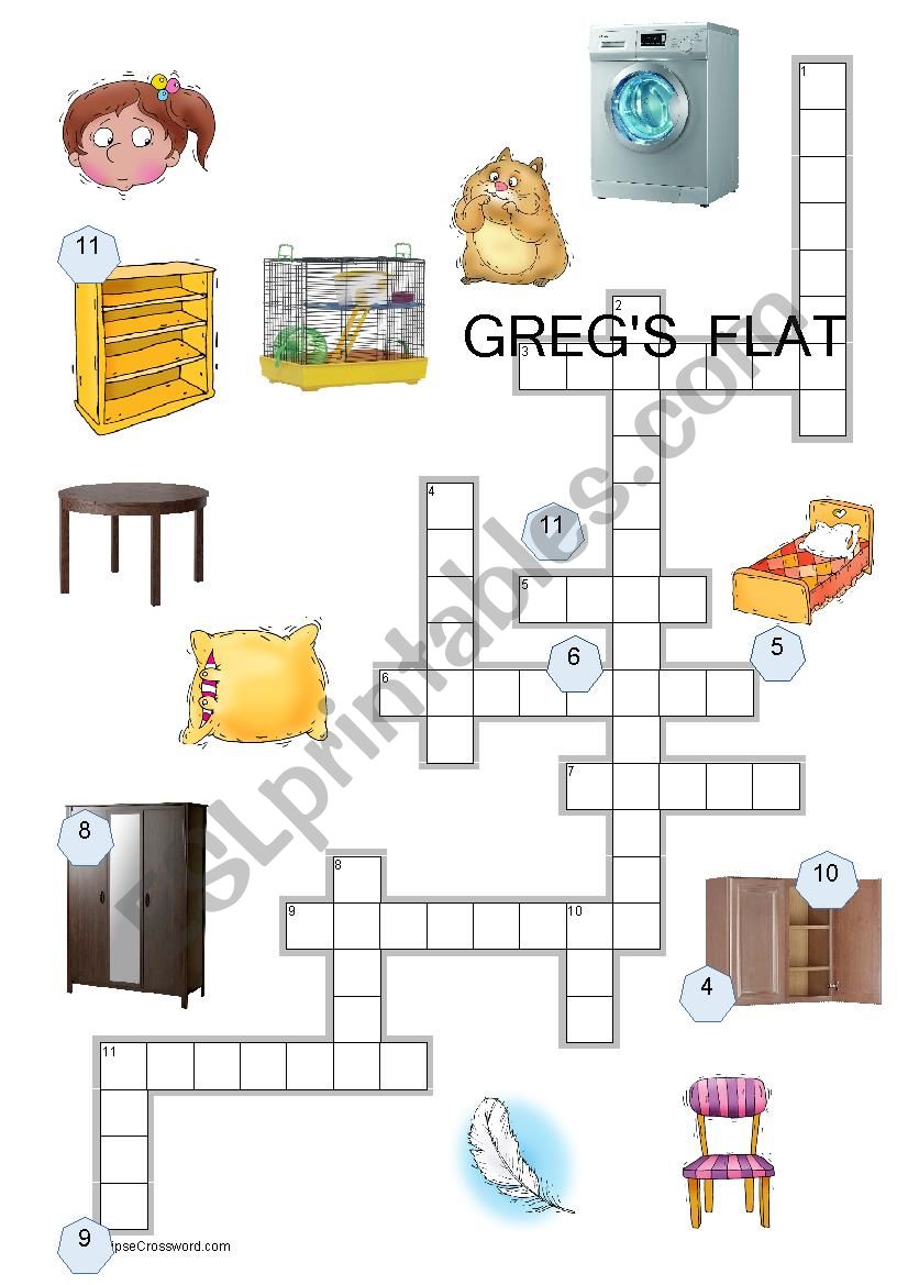 Gregs flat crossword worksheet