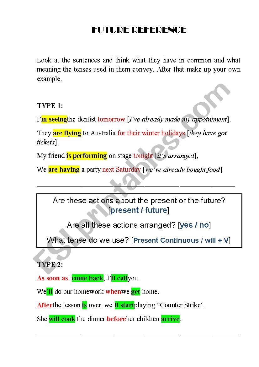 FUTURE REFERENCE IN ENGLISH (GRAMMAR ANALYSIS)