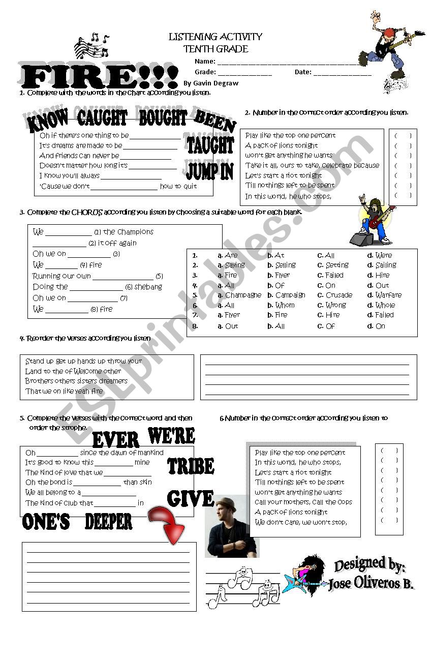 LISTENING ACTIVITY worksheet