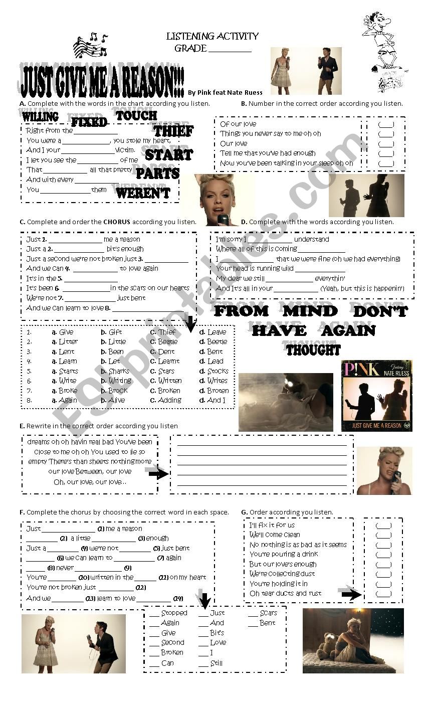 LISTENING ACTIVITY worksheet