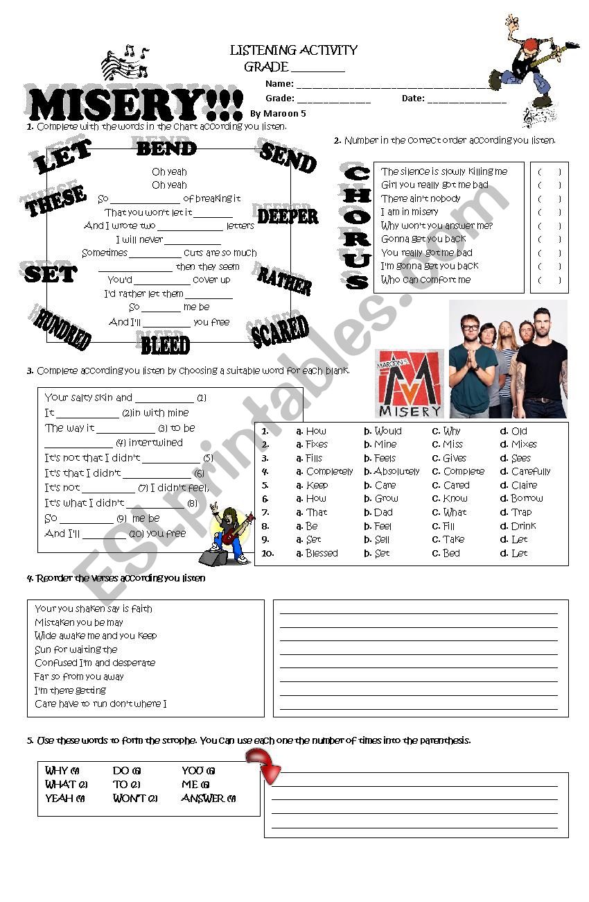 LISTENING ACTIVITY worksheet