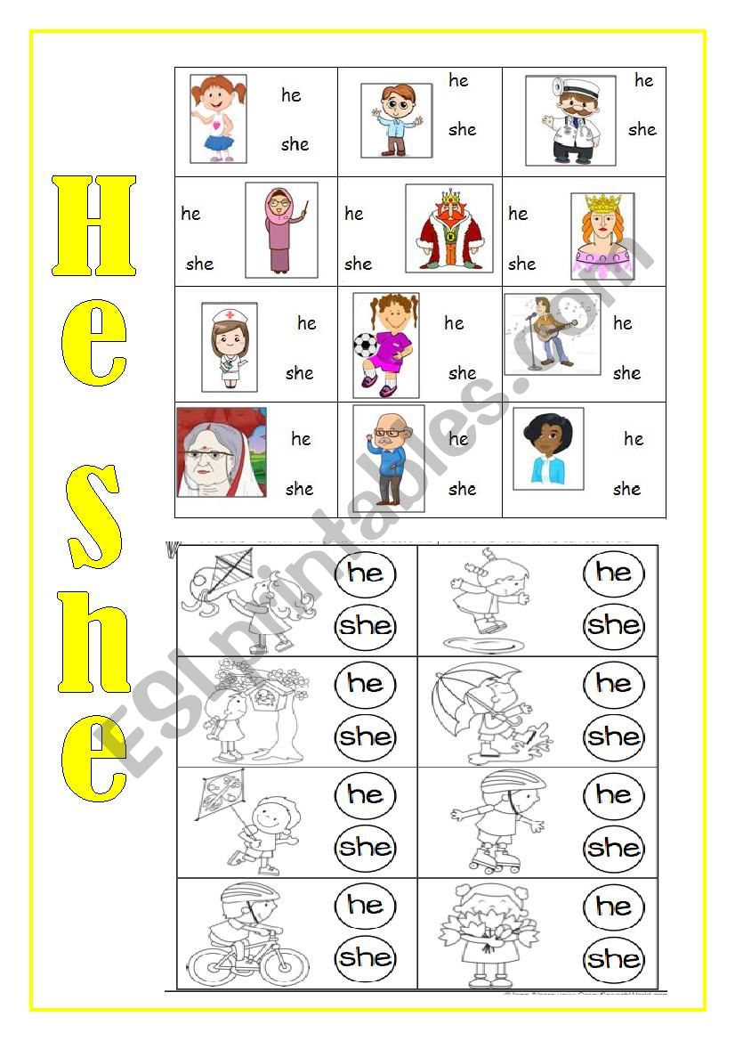 Subject Pronouns worksheet