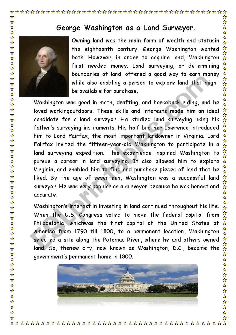 George Washington as Land Surveyor