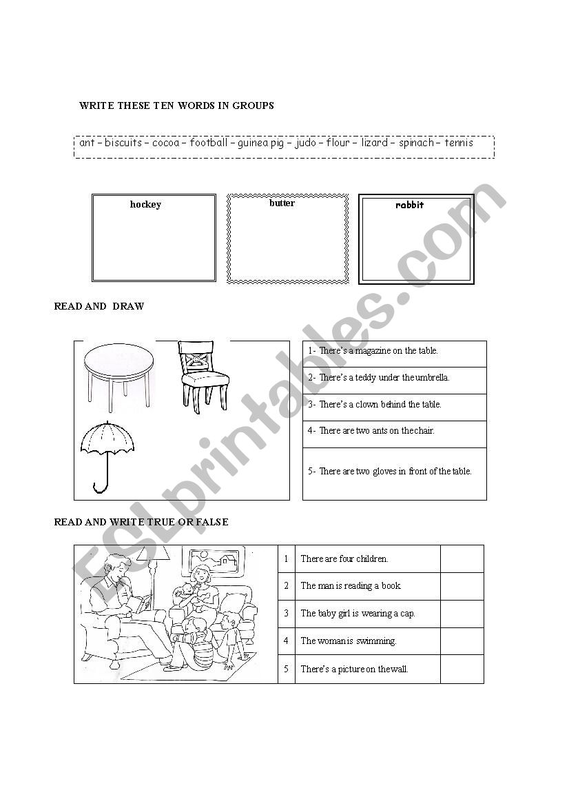 Activities for elementary level