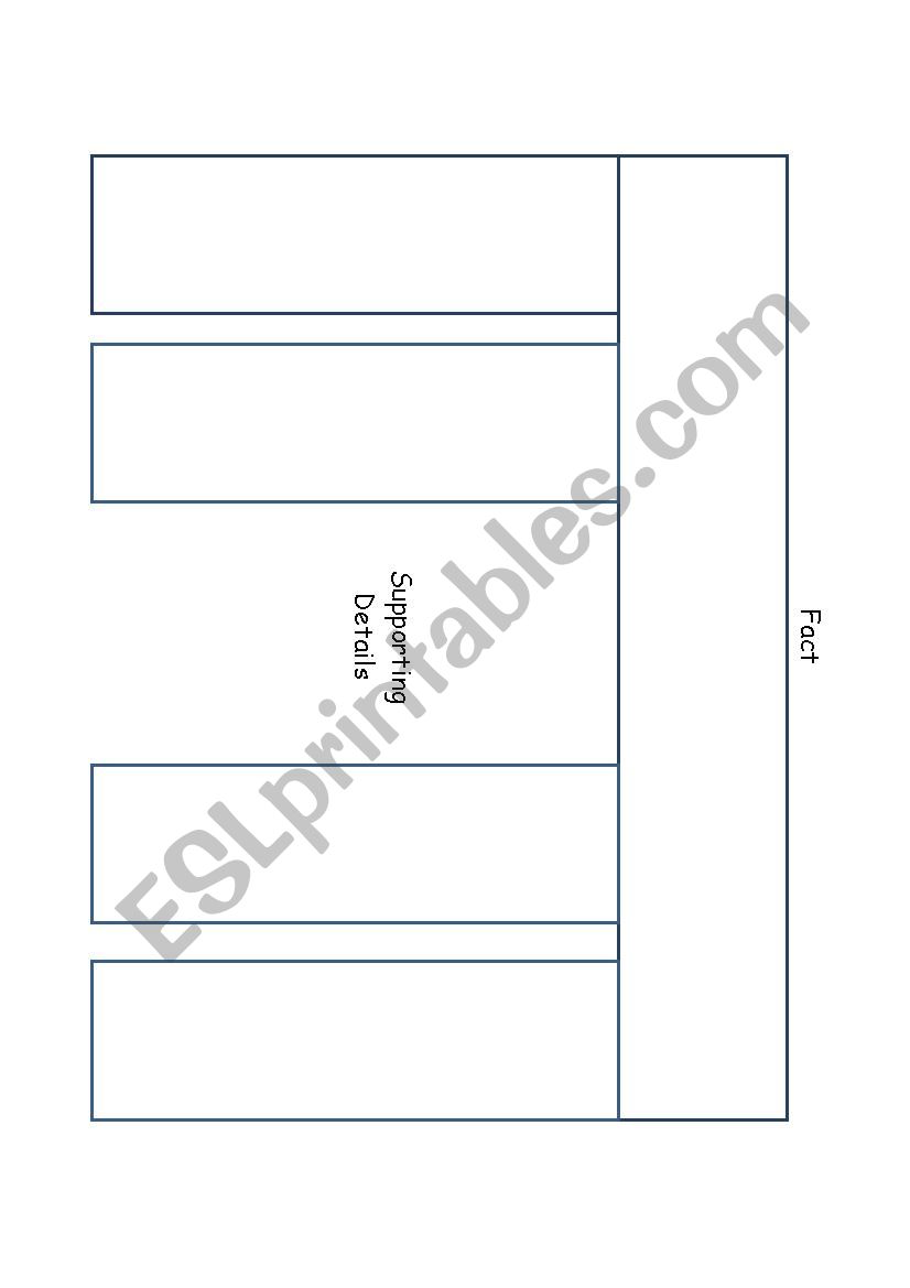Facts and Supporting Details Graphic Organizer