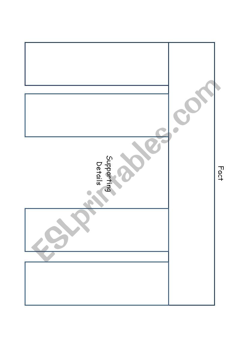 Facts and Supporting Details Graphic Organizer