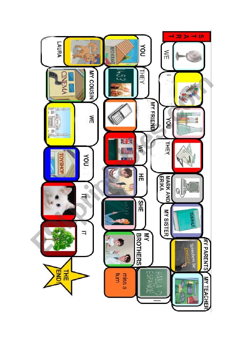 have has board game worksheet