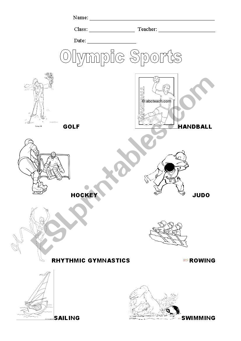 Olympic Sports 3 worksheet