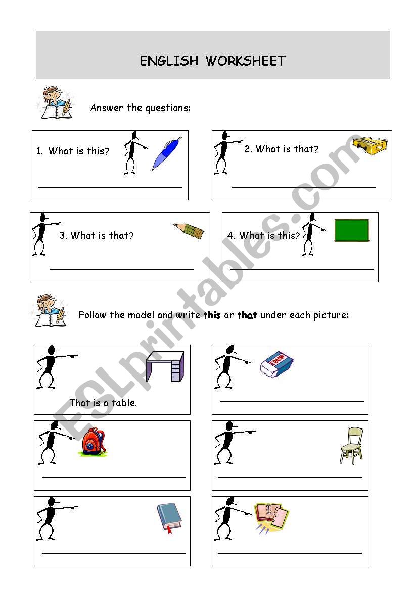 What is this-that? worksheet