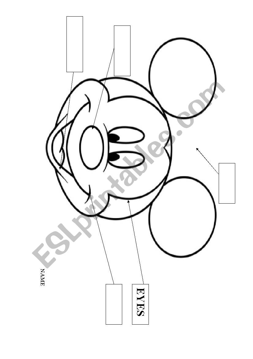MICKEY MOUSE - MY FACE worksheet