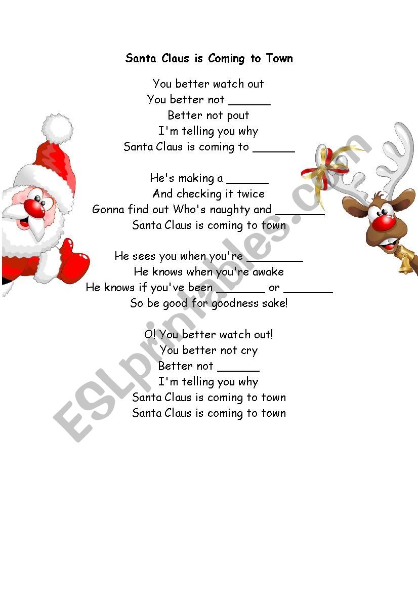 Santa Claus is coming to town - Christmas Song