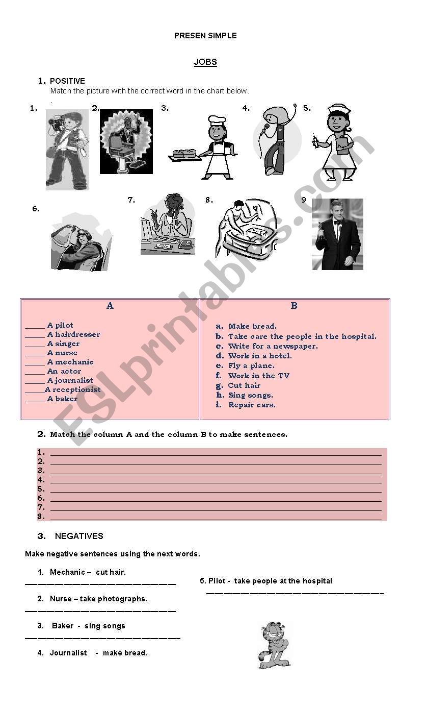 JOBS worksheet