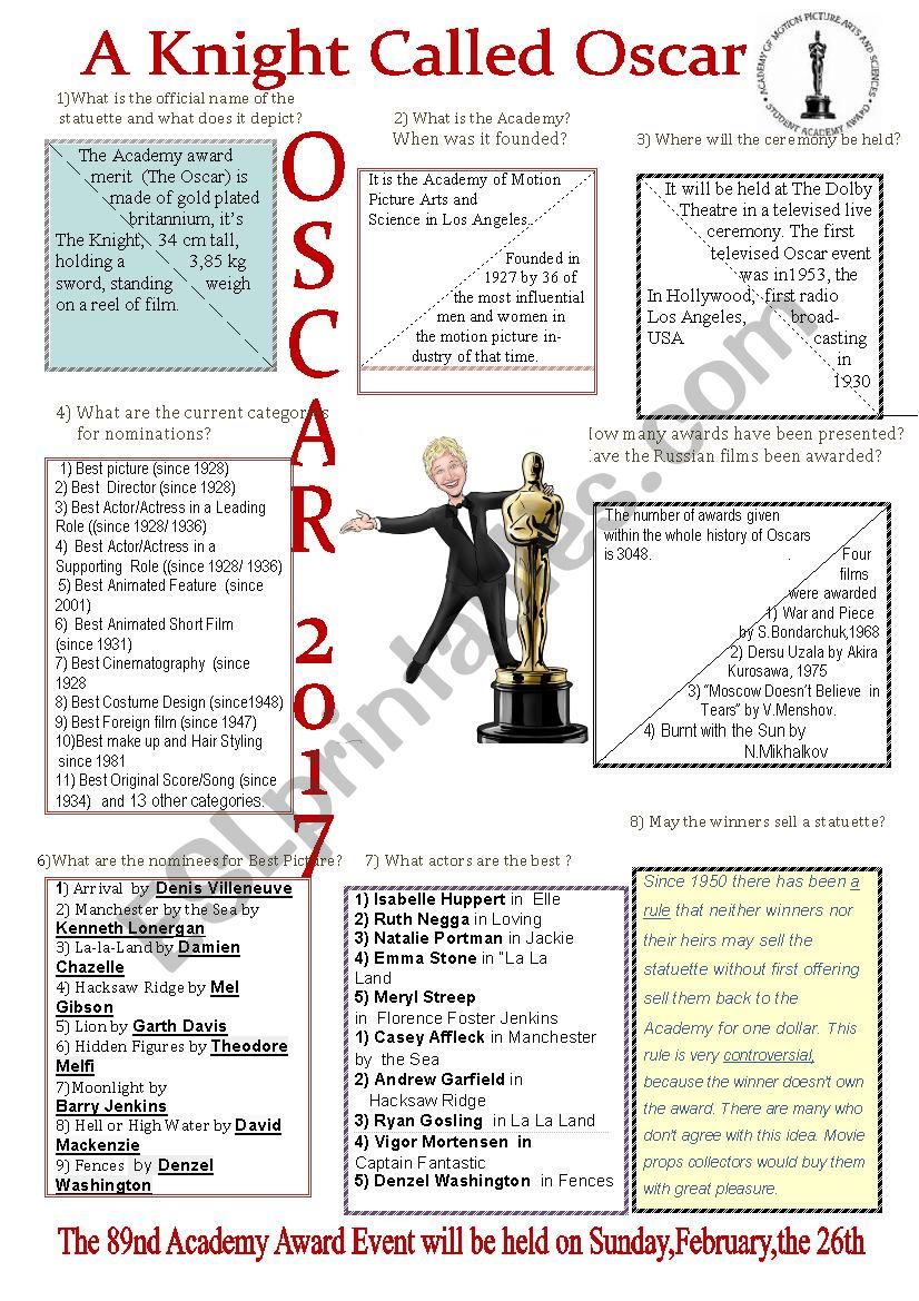 A Knight Called Oscar worksheet