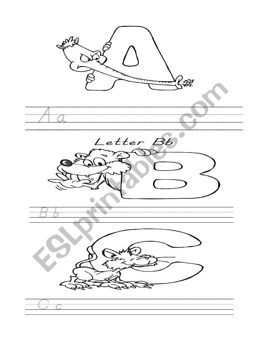 Alphabet flashcards 1 worksheet