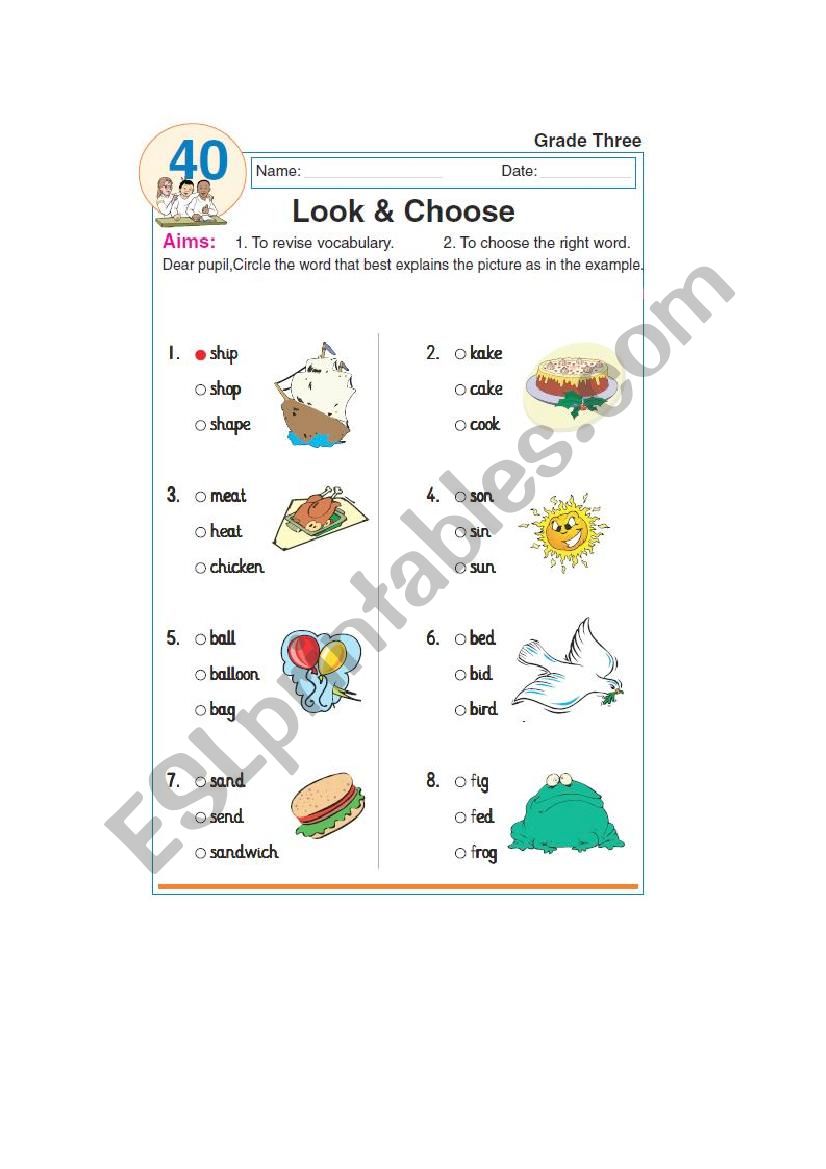 spelling words worksheet