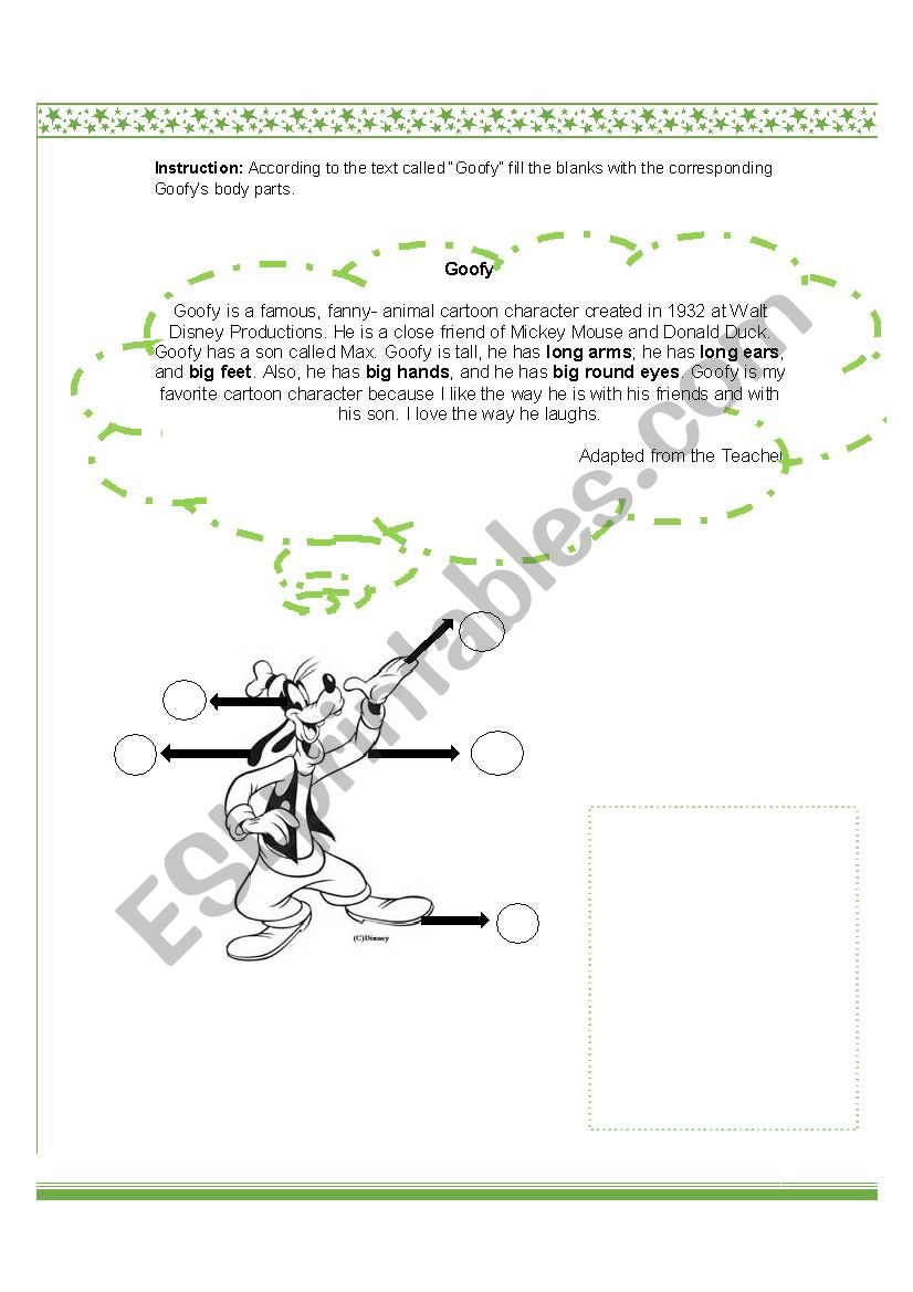 Body Parts  worksheet
