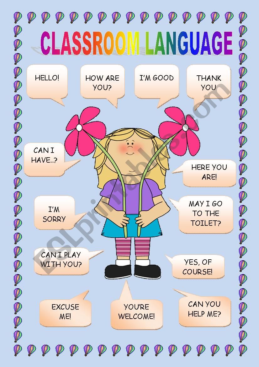 GREAT CLASSROOM LANGUAGE POSTER