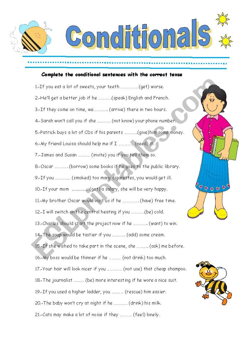 CONDITIONALS worksheet