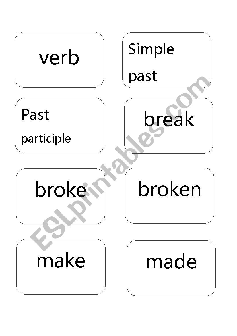 Irregular verbs with matching participles 