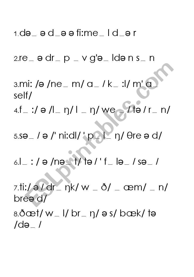 Phonetic practice DoReMi  worksheet