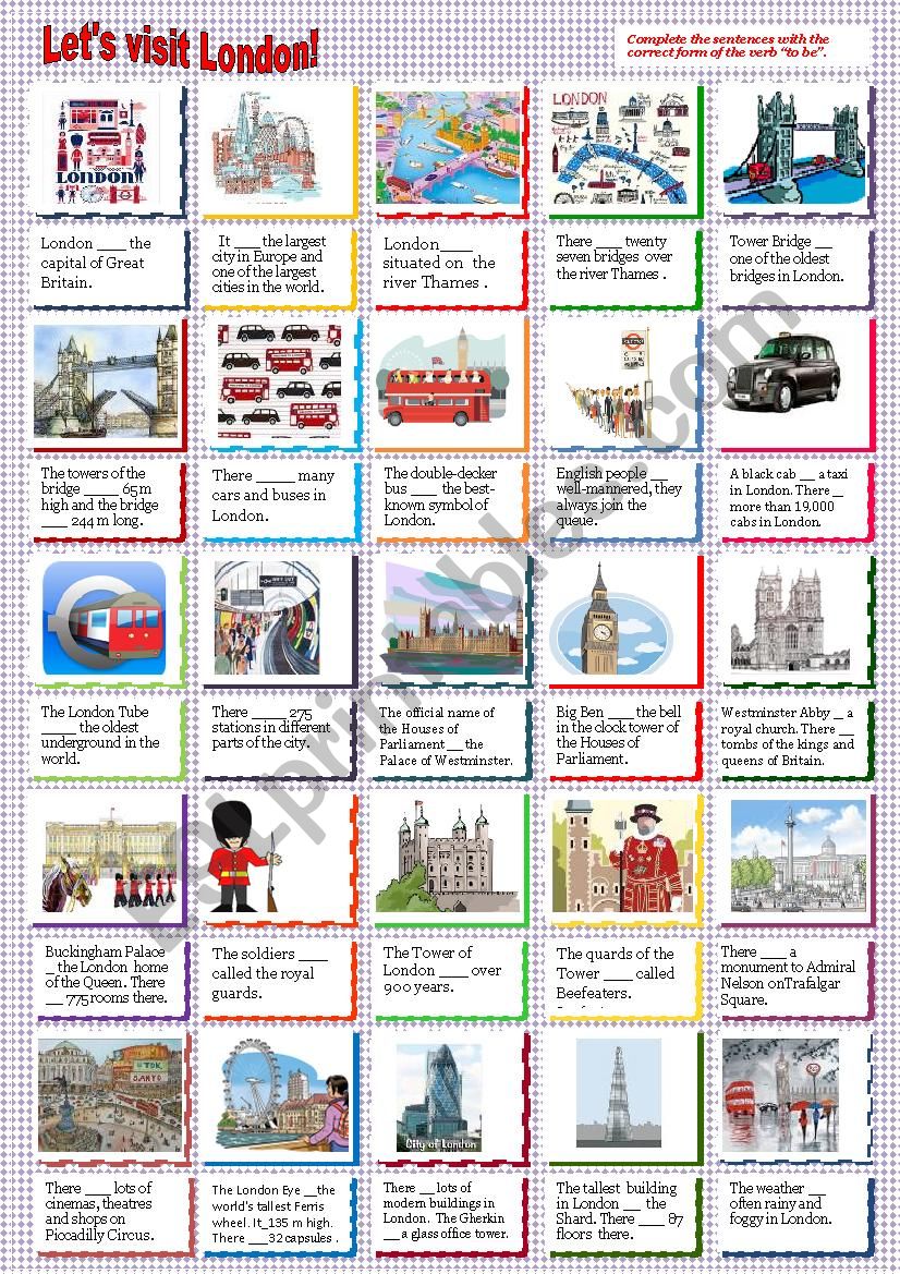 Lets visit London worksheet