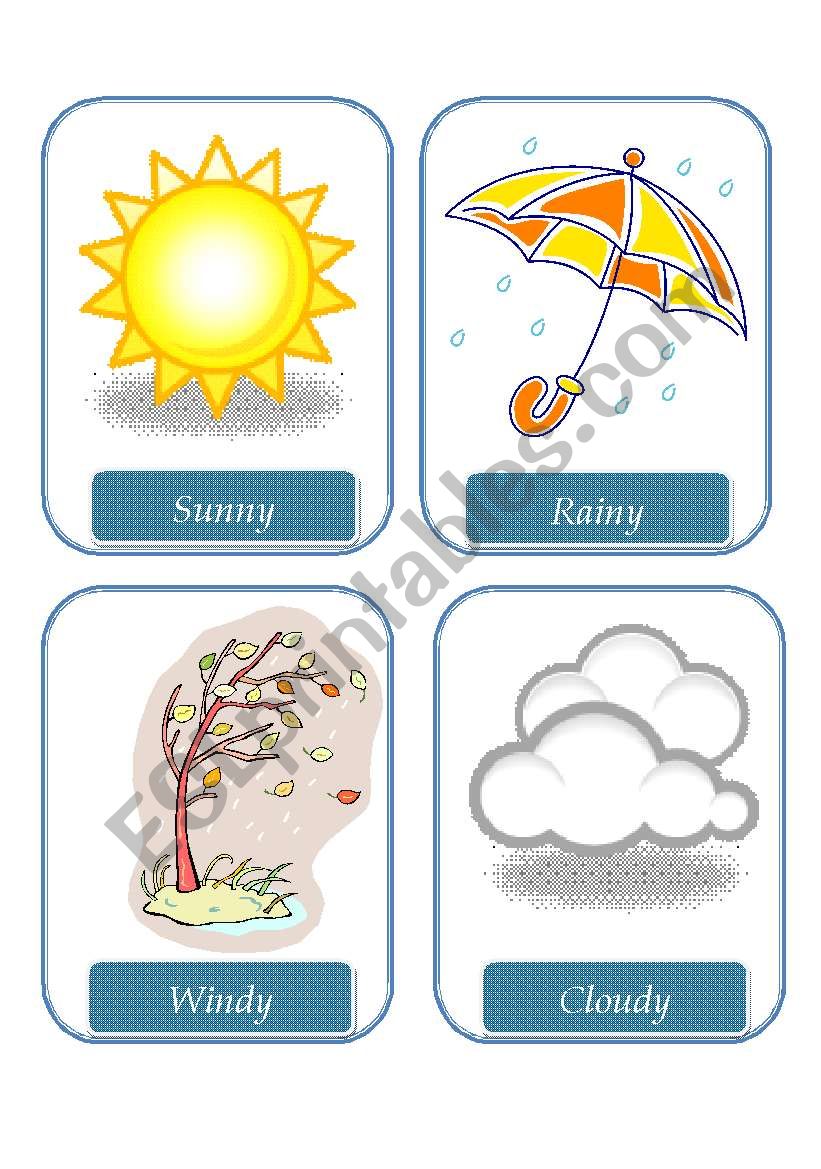 Weather Flashcards worksheet