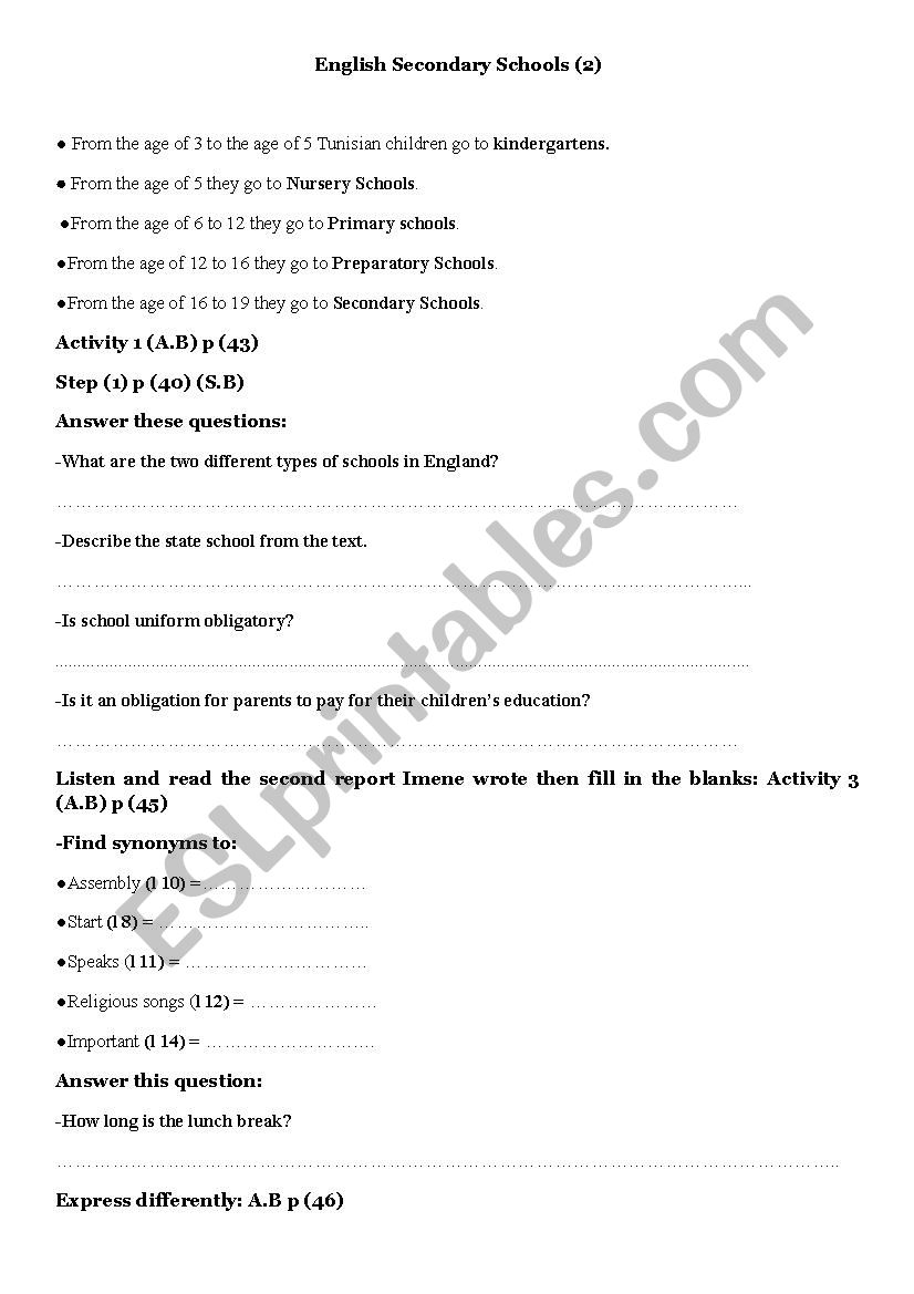 Having dinner with the Smiths worksheet