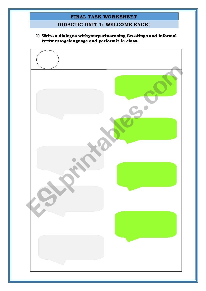 FINAL TASK worksheet