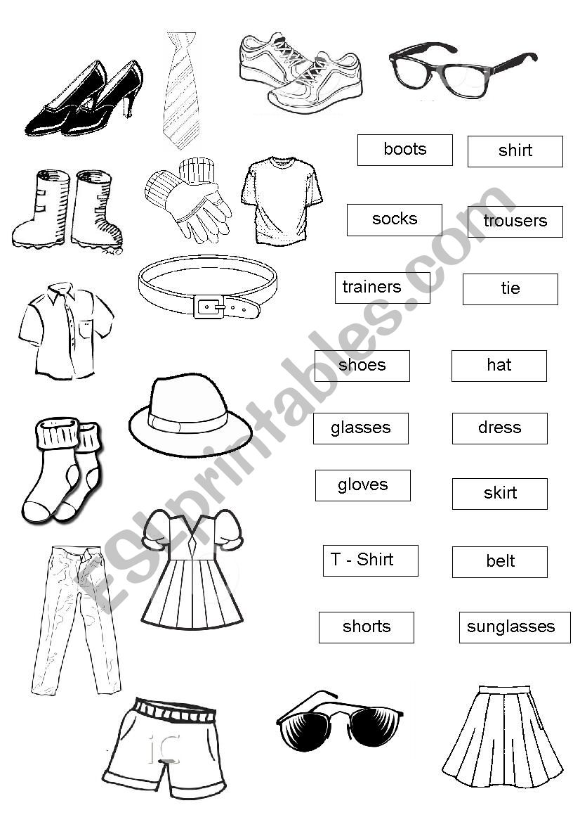 What do you wear? - ESL worksheet by Cas67