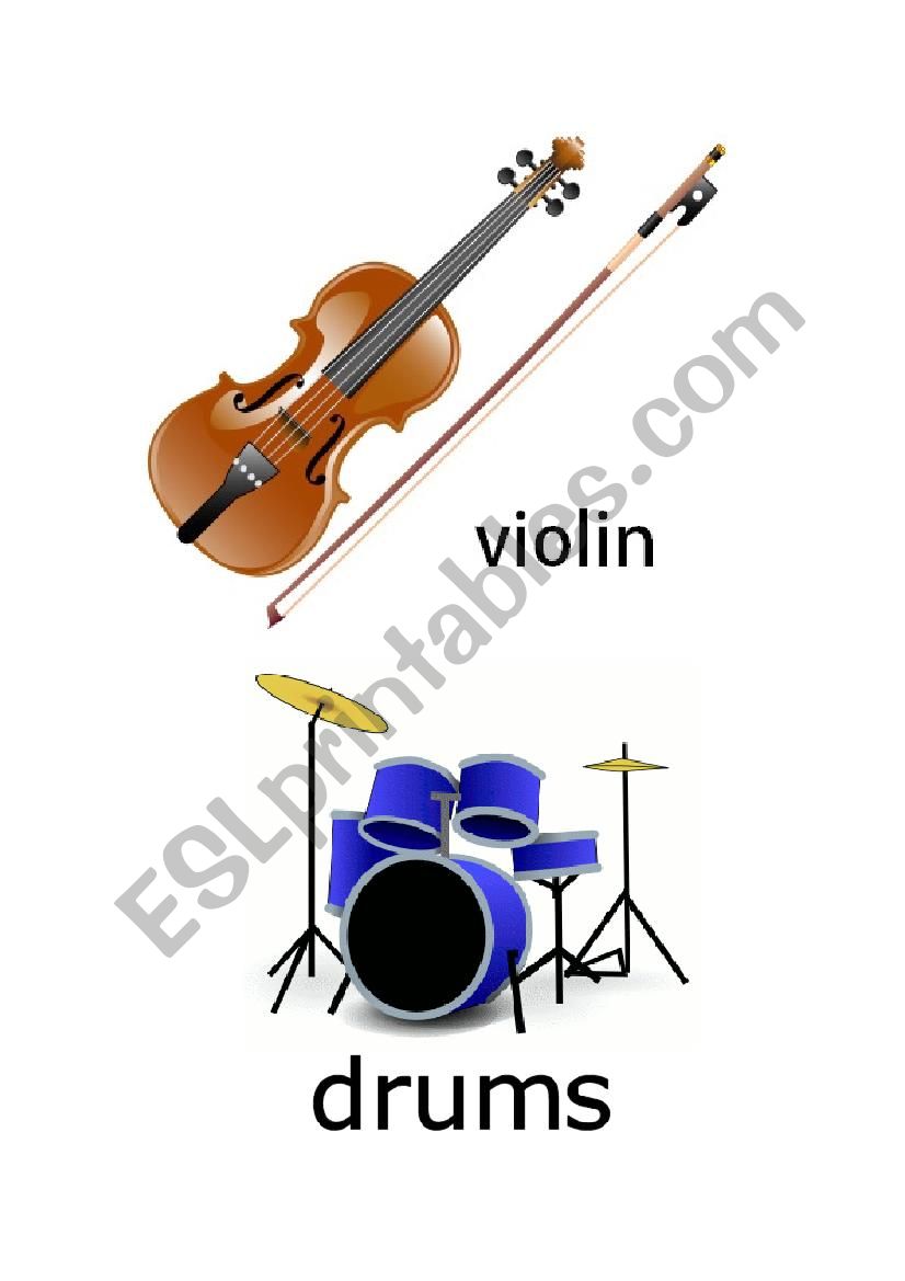 Instruments vocabulary worksheet