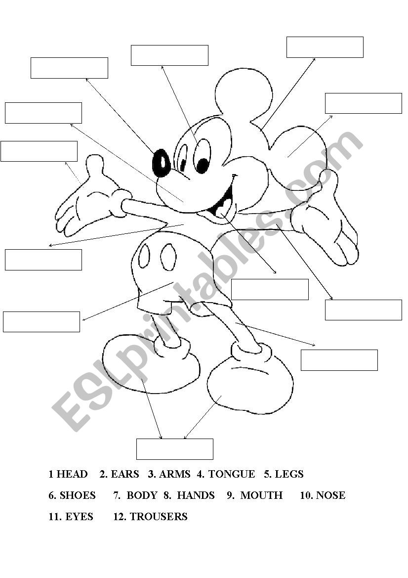MICKEY MOUSE worksheet