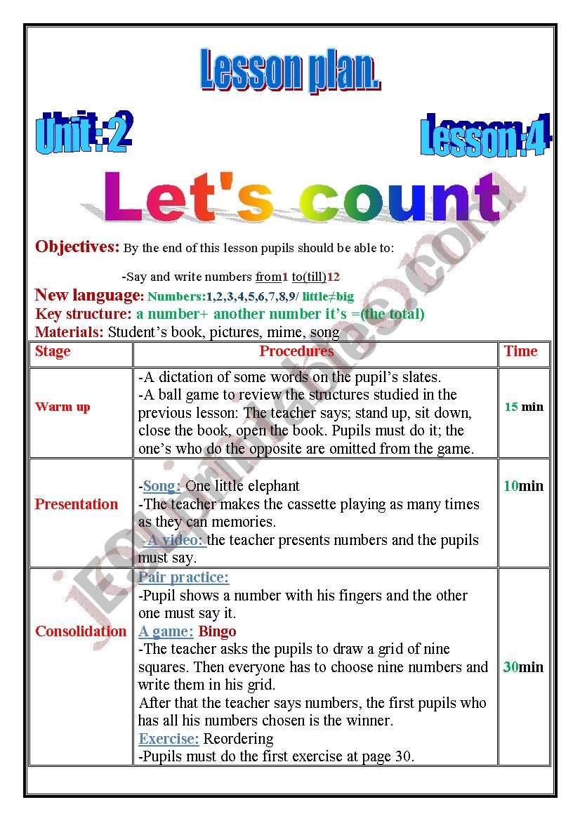 lets count worksheet