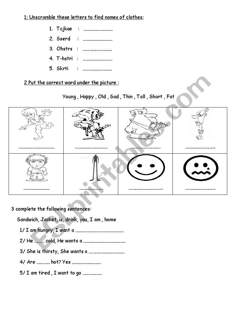 EXERCISE worksheet