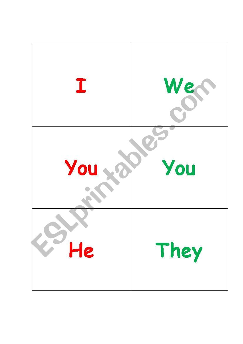 Present Simple Cards worksheet