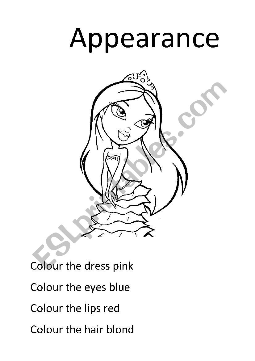 Appearance worksheet