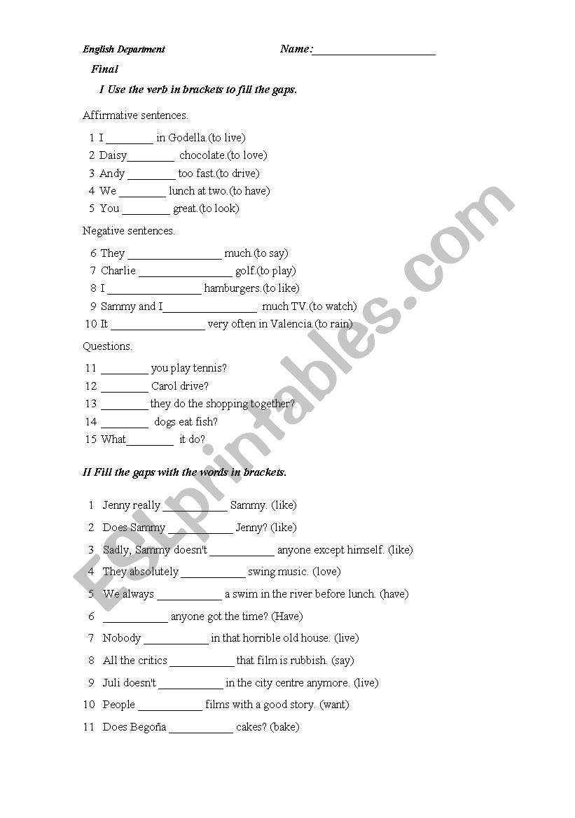 quiz worksheet