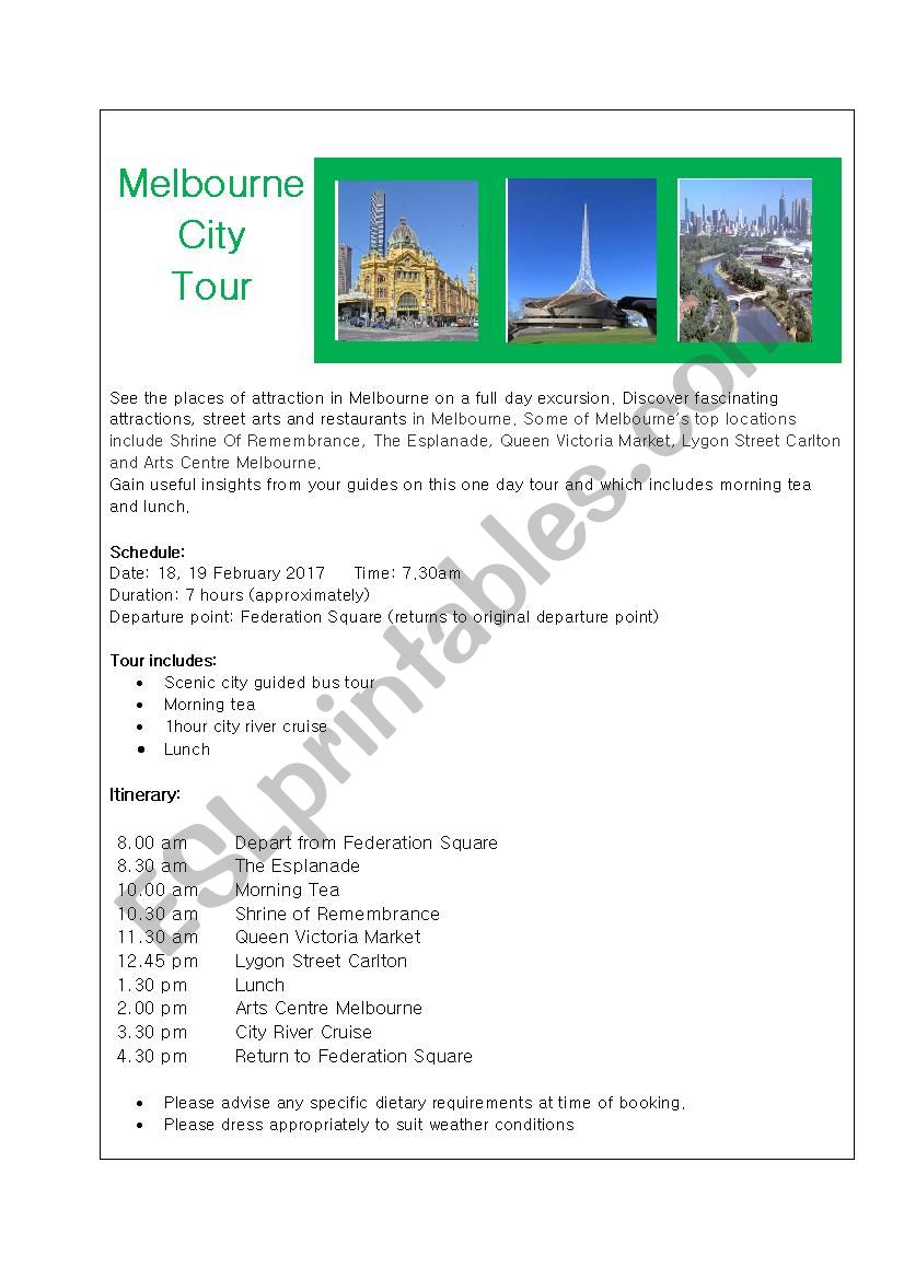 About Australia- Melbourne City Tour,- 