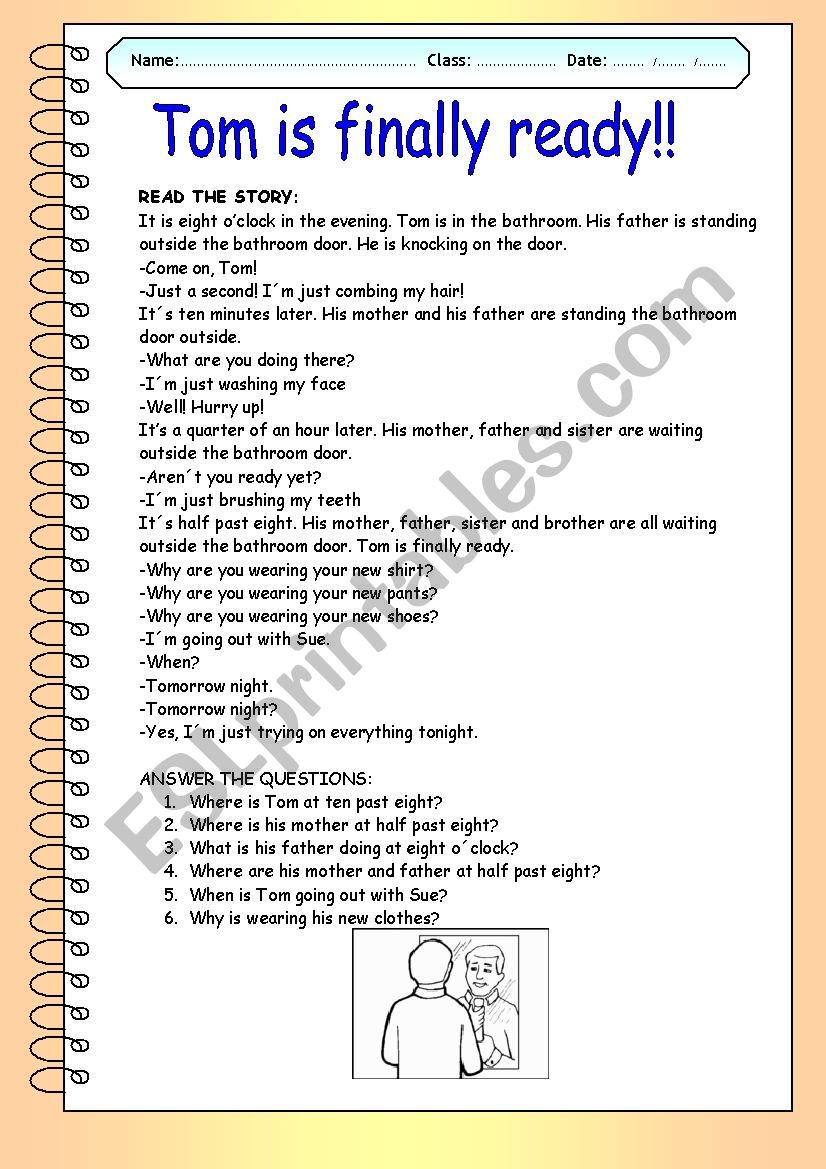 Reading practice (present continuous)