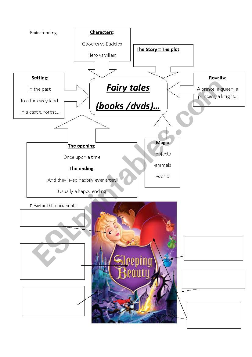 Brainstorming fairy tales 2 worksheet