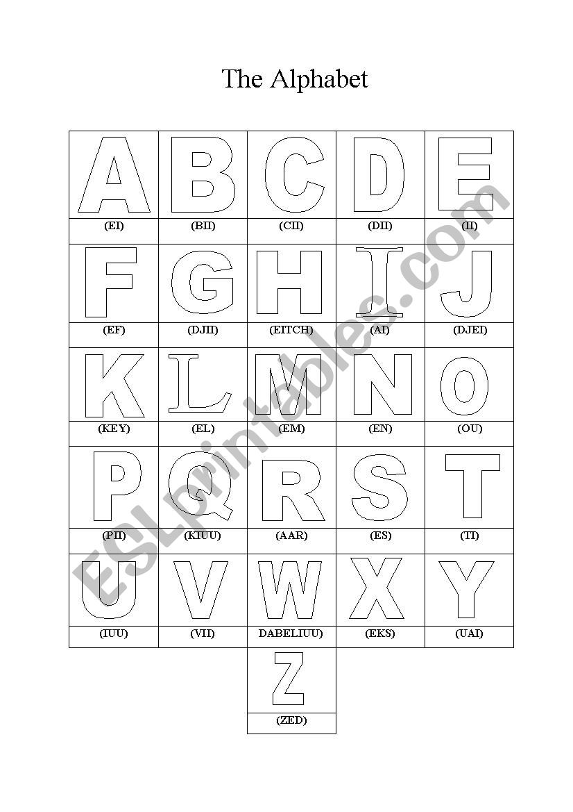 the alphabet worksheet