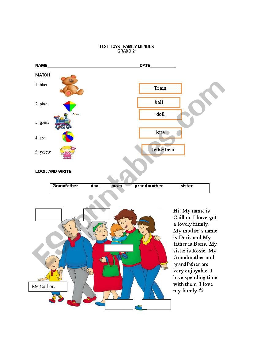 toys-family worksheet
