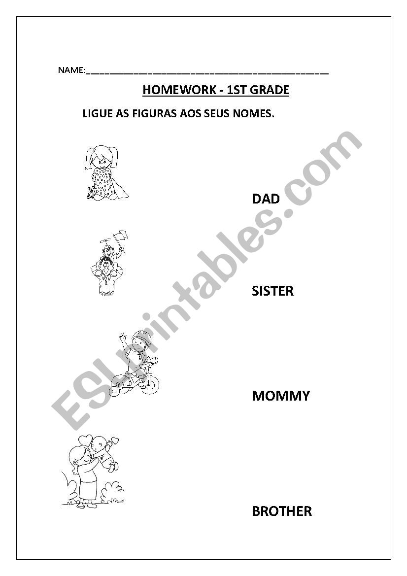 Family Members worksheet